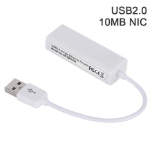 Load image into Gallery viewer, Drive-Free Usb Network Card Usb To Rj45 Ten Megabytes Wired Network Card Computer Usb External Network Card 10m Network

