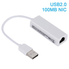 Load image into Gallery viewer, Drive-Free Usb Network Card Usb To Rj45 Ten Megabytes Wired Network Card Computer Usb External Network Card 100m Network
