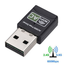 Load image into Gallery viewer, 600Mbps Dual-band WiFi Adapter USB Antenna 2.4/5 GHz USB Wifi Adapter Wireless Network Card Adaptador Wifi
