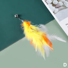Load image into Gallery viewer, Feather Cat Toy with Bell DIY Replace Cat Teaser Stick Replacement Pendant Pet Toy Accessories
