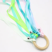 Load image into Gallery viewer, Montessori Style Sensory Toy BPA-free Non-toxic Baby Ribbon Ring Newborns Upwards Develop Colour Recognition Sensory Toy
