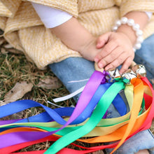 Load image into Gallery viewer, Montessori Style Sensory Toy BPA-free Non-toxic Baby Ribbon Ring Newborns Upwards Develop Colour Recognition Sensory Toy
