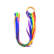 Load image into Gallery viewer, Montessori Style Sensory Toy BPA-free Non-toxic Baby Ribbon Ring Newborns Upwards Develop Colour Recognition Sensory Toy
