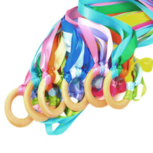Load image into Gallery viewer, Montessori Style Sensory Toy BPA-free Non-toxic Baby Ribbon Ring Newborns Upwards Develop Colour Recognition Sensory Toy
