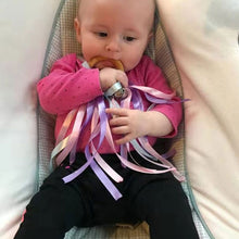 Load image into Gallery viewer, Montessori Style Sensory Toy BPA-free Non-toxic Baby Ribbon Ring Newborns Upwards Develop Colour Recognition Sensory Toy
