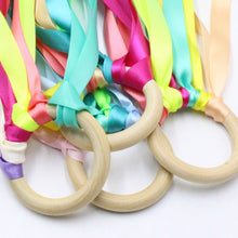 Load image into Gallery viewer, Montessori Style Sensory Toy BPA-free Non-toxic Baby Ribbon Ring Newborns Upwards Develop Colour Recognition Sensory Toy
