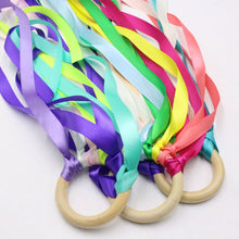 Load image into Gallery viewer, Montessori Style Sensory Toy BPA-free Non-toxic Baby Ribbon Ring Newborns Upwards Develop Colour Recognition Sensory Toy
