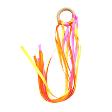 Load image into Gallery viewer, Montessori Style Sensory Toy BPA-free Non-toxic Baby Ribbon Ring Newborns Upwards Develop Colour Recognition Sensory Toy
