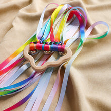 Load image into Gallery viewer, Montessori Style Sensory Toy BPA-free Non-toxic Baby Ribbon Ring Newborns Upwards Develop Colour Recognition Sensory Toy
