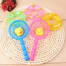 Load image into Gallery viewer, 5Pcs/set Baby Floating Duck Bath Toys Mini Swimming Rings Rubber Yellow Ducks Fishing Net Washing Swimming Toddler Toys
