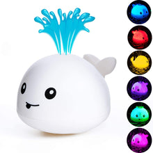 Load image into Gallery viewer, Baby Light Bathtub Toy Induction Water Spray Whale Squirting Sprinkler Toy Automatic Squirting Water Baby Bath Toy Shower Toy
