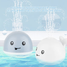Load image into Gallery viewer, Baby Light Bathtub Toy Induction Water Spray Whale Squirting Sprinkler Toy Automatic Squirting Water Baby Bath Toy Shower Toy
