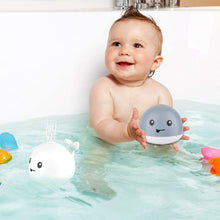 Load image into Gallery viewer, Baby Light Bathtub Toy Induction Water Spray Whale Squirting Sprinkler Toy Automatic Squirting Water Baby Bath Toy Shower Toy

