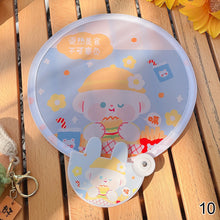 Load image into Gallery viewer, Portable Folding Round Fan With Handle Cartoon Mini Fan Comfortable Grip Fabric Smooth Edges Folding Hand Fan for Home
