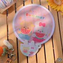 Load image into Gallery viewer, Portable Folding Round Fan With Handle Cartoon Mini Fan Comfortable Grip Fabric Smooth Edges Folding Hand Fan for Home
