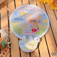 Load image into Gallery viewer, Portable Folding Round Fan With Handle Cartoon Mini Fan Comfortable Grip Fabric Smooth Edges Folding Hand Fan for Home
