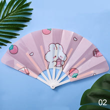 Load image into Gallery viewer, Portable Summer Folding Fan Cartoon Mini Fan Comfortable Grip Smooth Edges Folding Hand Fan for Home Students Kids
