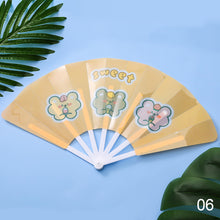 Load image into Gallery viewer, Portable Summer Folding Fan Cartoon Mini Fan Comfortable Grip Smooth Edges Folding Hand Fan for Home Students Kids
