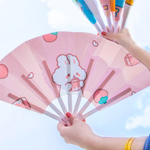 Load image into Gallery viewer, Portable Summer Folding Fan Cartoon Mini Fan Comfortable Grip Smooth Edges Folding Hand Fan for Home Students Kids
