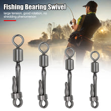 Load image into Gallery viewer, 10 Pcs/Pack Fishing Bearing Swivel Carp Snap Quick Change 8-Shape Ring Fishing Accessories Connector Solid Ring
