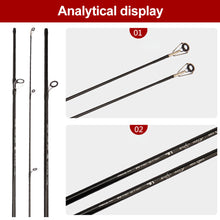 Load image into Gallery viewer, 1.6M 1.8M 2.1M Black Ultralight Lure Fishing Rod Super Strong FRP Jigging Rod Spinning/Casting Pole
