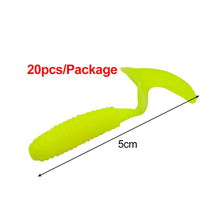 Load image into Gallery viewer, 10pcs/20pcs/lot Soft Fishing Lure Wobblers Silicone Artificial Bait Grub Worm Lures For Bass Trout Carp Fishing Lures
