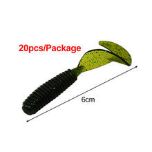 Load image into Gallery viewer, 10pcs/20pcs/lot Soft Fishing Lure Wobblers Silicone Artificial Bait Grub Worm Lures For Bass Trout Carp Fishing Lures
