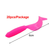 Load image into Gallery viewer, 10pcs/20pcs/lot Soft Fishing Lure Wobblers Silicone Artificial Bait Grub Worm Lures For Bass Trout Carp Fishing Lures
