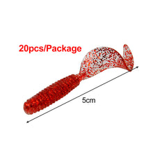 Load image into Gallery viewer, 10pcs/20pcs/lot Soft Fishing Lure Wobblers Silicone Artificial Bait Grub Worm Lures For Bass Trout Carp Fishing Lures
