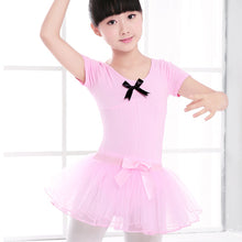 Load image into Gallery viewer, Girls Ballet Tutu Skirts Pink Fluffy Tulle Skirts with Bowknot White Black Elastic Band Ballet Leotard Skirts
