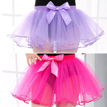 Load image into Gallery viewer, Girls Ballet Tutu Skirts Pink Fluffy Tulle Skirts with Bowknot White Black Elastic Band Ballet Leotard Skirts
