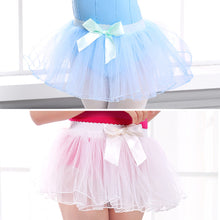Load image into Gallery viewer, Girls Ballet Tutu Skirts Pink Fluffy Tulle Skirts with Bowknot White Black Elastic Band Ballet Leotard Skirts
