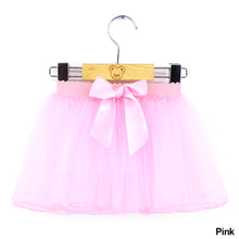 Load image into Gallery viewer, Girls Ballet Tutu Skirts Pink Fluffy Tulle Skirts with Bowknot White Black Elastic Band Ballet Leotard Skirts
