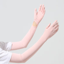 Load image into Gallery viewer, Cool Cycling Sleeve Sport Cooling Arm Sleeves Anti-sunburn Sunscreen Uv Sports Safety Fitness Body Long Sunscreen Gloves
