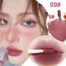 Load image into Gallery viewer, Velvet Pink Brown Lip Glaze Matte Liquid Lipstick Nude Red Lip Mud Cheek Rouge Tint Women Cosmetics
