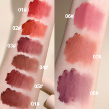 Load image into Gallery viewer, Velvet Pink Brown Lip Glaze Matte Liquid Lipstick Nude Red Lip Mud Cheek Rouge Tint Women Cosmetics
