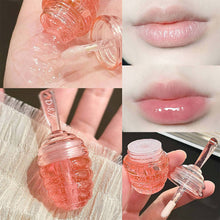 Load image into Gallery viewer, Lovely Honey Pot Lip Oil Fresh Fruit Lip Balm Long Lasting Moisturizing Clear Lip Oil Liquid Lipstick Lip Gloss Makeup Cosmetics
