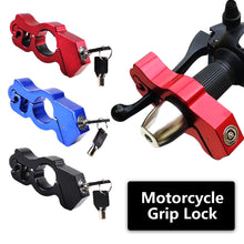 Load image into Gallery viewer, Motorcycle Security Safety Locks Aluminium Alloy Handlebar Anti Theft Lock Fit for Scooter Moto Scooter Atv Dirt Bikes
