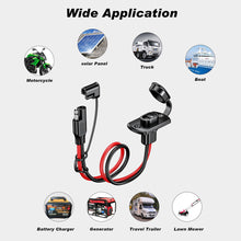 Load image into Gallery viewer, 12AWG 30CM Car Battery Extension Tender SAE DC Power Automotive Panel Connector Cables Solar Cell Connection Transfer
