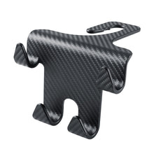 Load image into Gallery viewer, Multi-functional Car Seat Headrest Hook Carbon Fibre Pattern Phone Stand Durable Headrest Hanging Holder Car Rear Seat Storage Hanger

