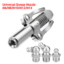 Load image into Gallery viewer, Grease Coupler Heavy-Duty Quick Release Grease Gun Coupler NPTI/8 10000 PSI Two Press Easy To Push Accessories Car Syringe Lubricant Tip
