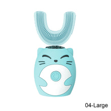 Load image into Gallery viewer, Cartoon Children's U-type Electric Toothbrush Soft Silicone Automatic Ultrasonic Toothbrush Oral Care Cleaning

