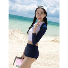 Load image into Gallery viewer, Long Sleeved Split Swimsuit Set Fashion Tight Conservative Sunscreen Swimsuit Swimming Water Sports Clothing for Women
