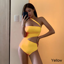Load image into Gallery viewer, Women Simple Fashion One-piece Sleeveless Swimsuit Bikini Sexy Backless Tight Swimsuit Swimming Water Sports Clothing
