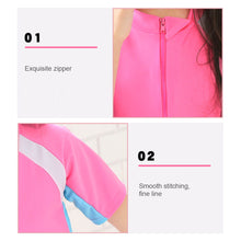 Load image into Gallery viewer, Children One-piece Short Sleeved Swimsuit Comfortable Breathable Sunscreen Swimsuit Swimming Water Sports Clothing

