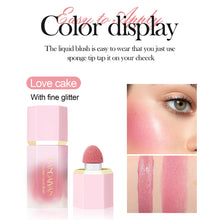 Load image into Gallery viewer, 6 Colors Fine Glitter Liquid Blush Long-lasting Matte Blush Waterproof Sweatproof Blush Face Makeup Cosmetics for Women
