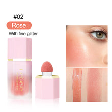 Load image into Gallery viewer, 6 Colors Fine Glitter Liquid Blush Long-lasting Matte Blush Waterproof Sweatproof Blush Face Makeup Cosmetics for Women
