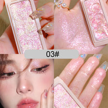 Load image into Gallery viewer, 4 Colors Glitter Highlighter Powder Face Body Shimmer Powder Brighten Highlight Makeup Cosmetics
