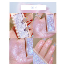 Load image into Gallery viewer, 4 Colors Glitter Highlighter Powder Face Body Shimmer Powder Brighten Highlight Makeup Cosmetics
