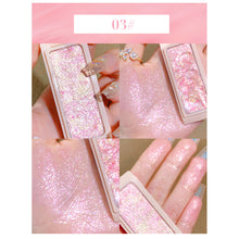 Load image into Gallery viewer, 4 Colors Glitter Highlighter Powder Face Body Shimmer Powder Brighten Highlight Makeup Cosmetics
